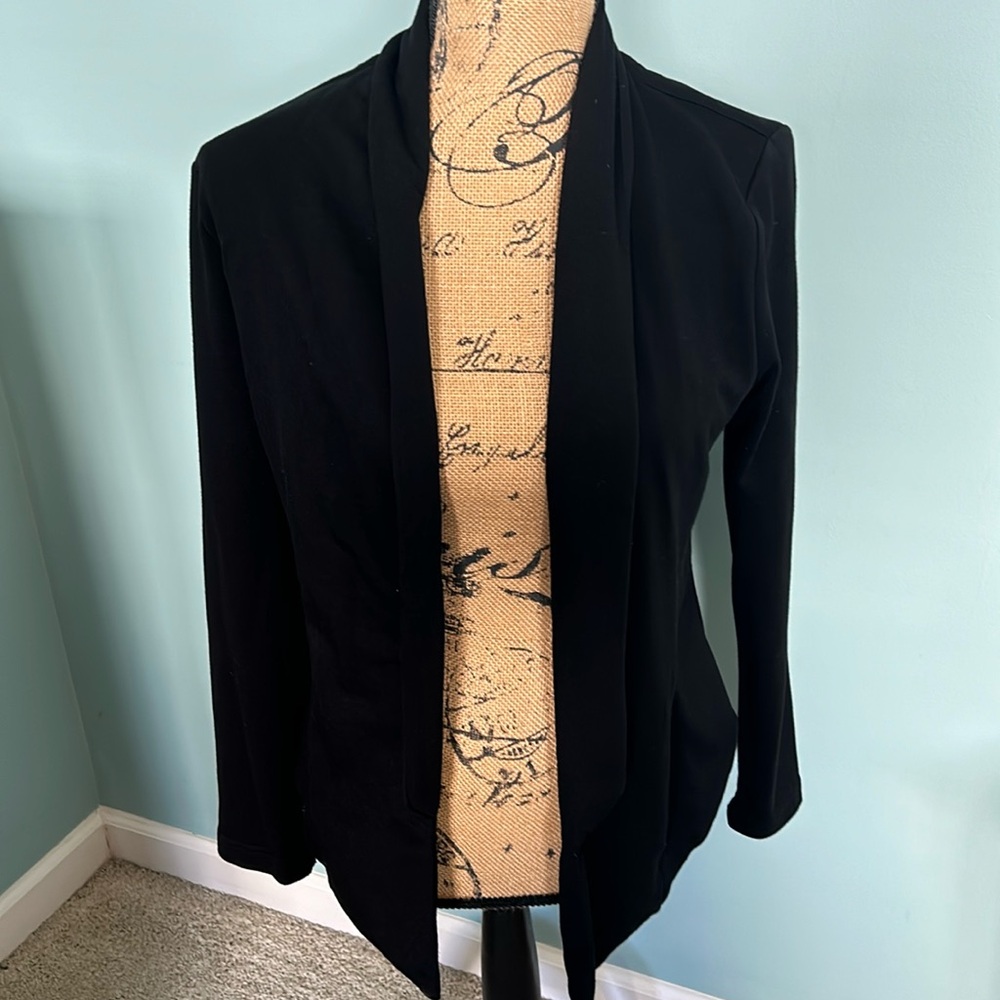 Black Jersey Knit Blazer